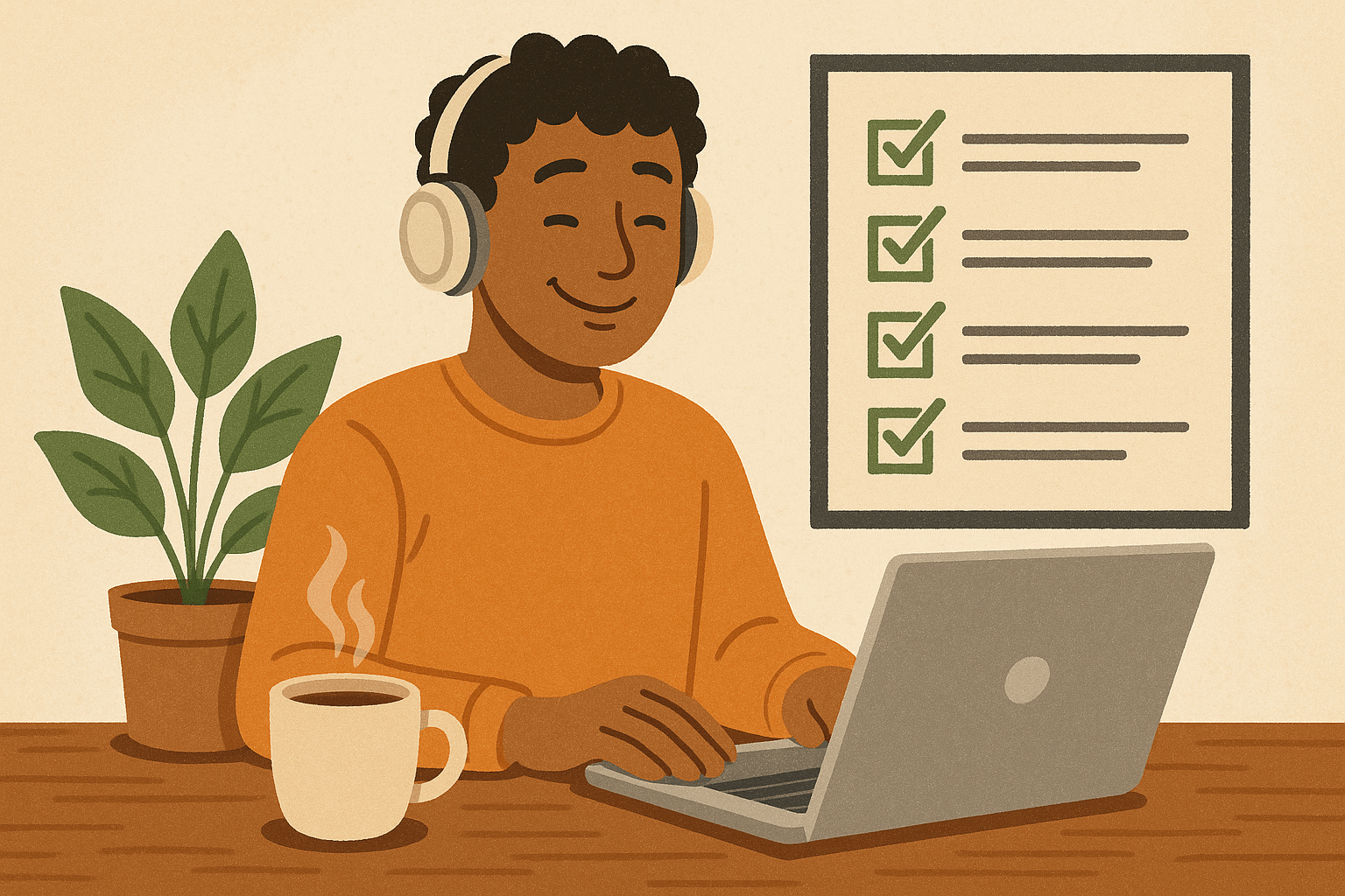 Satisfied Remote Worker satisfied remote worker